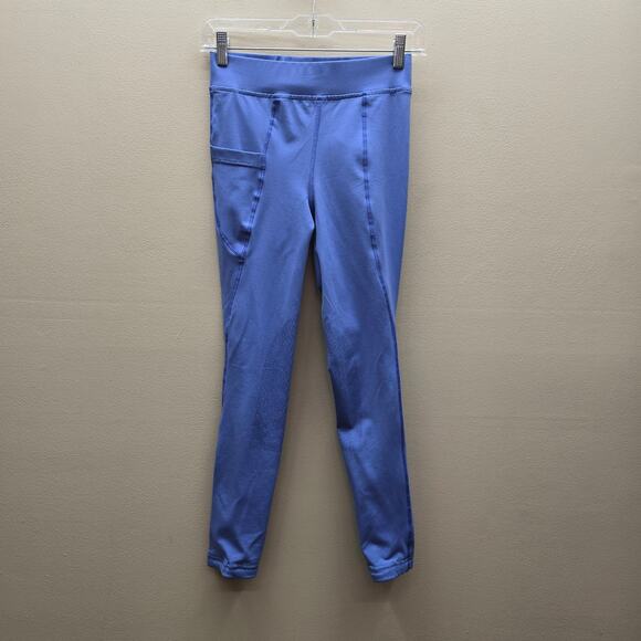 Dover Saddlery Riding Sport Knee-Patch Tech Breeches Light Blue Girls SZ Large - Picture 1 of 6